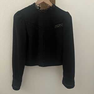 Wilfred Black Lace Detail Blouse Delaney new